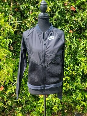Nike Tech Hypermesh Women's Black Bomber Jacket S